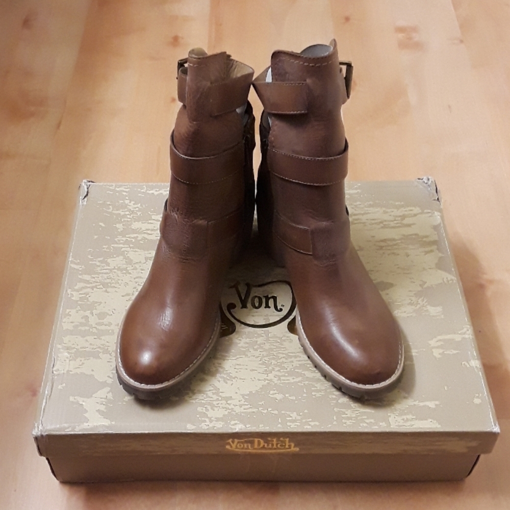 Von Dutch Stayvertical Leather Bootie